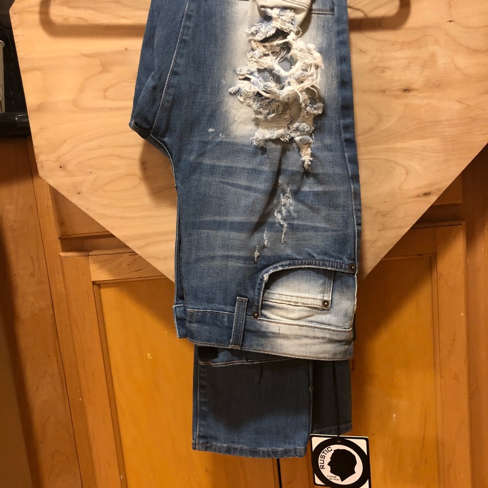 Buckle Rustic Dime Tattered Torn Jeans